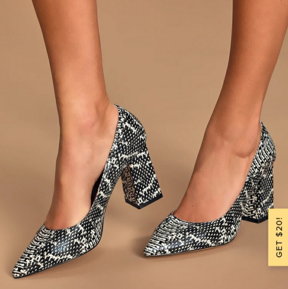Lulus Chinese Laundry Kyra snake print pumps